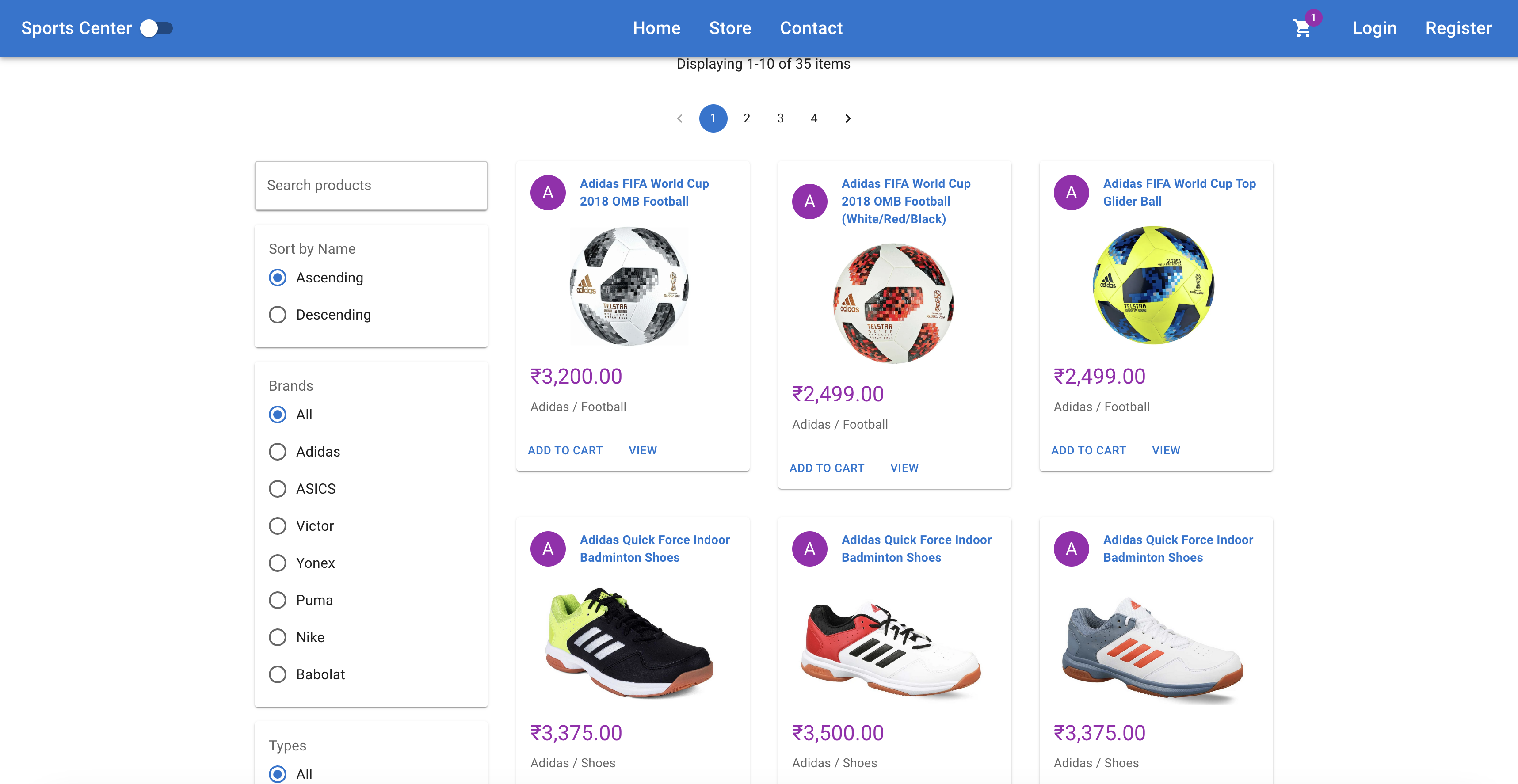 Ecommerce Web Using React and Spring Boot